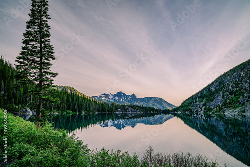 Colchuck Lake in the Alpine Lakes Wilderness of WA. photo