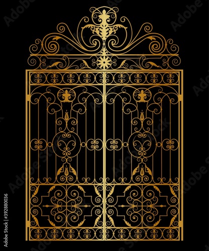 golden vintage gate