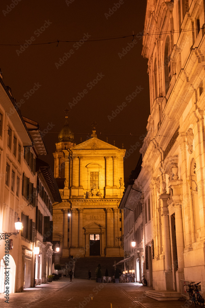 The St. Ursus Cathedral (Cathedral of St. Ursus) or Solothurn Cathedral is the cathedral of the Roman Catholic Diocese of Basel in the city of Solothurn, Switzerland. 