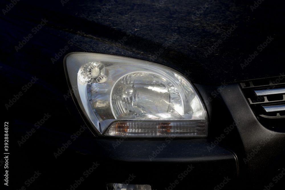 headlight of a modern car