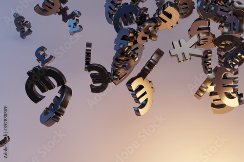 Forex trading money concept