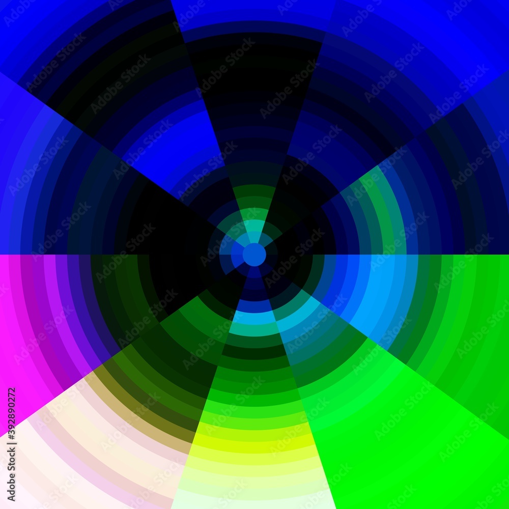 Green blue pink phosphorescent circular abstract background with rainbow Green blue pink phosphorescent circular abstract background with rainbow