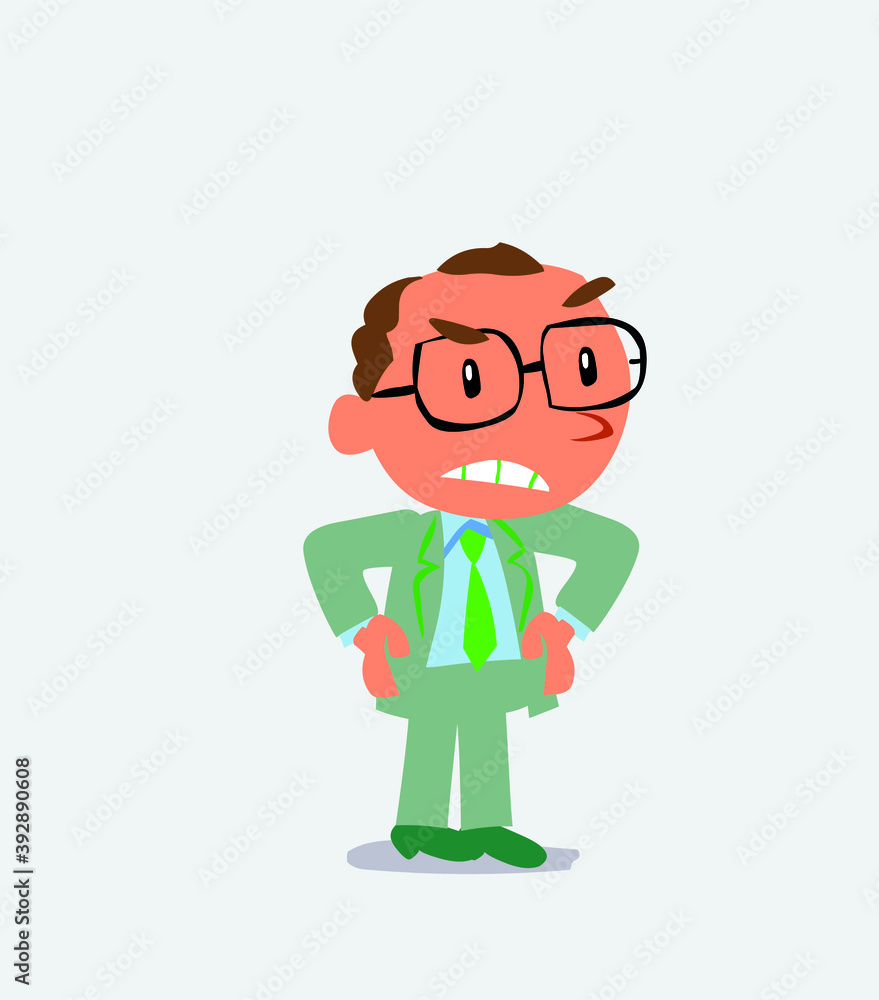 Angry cartoon character of businessman Angry cartoon character of businessman