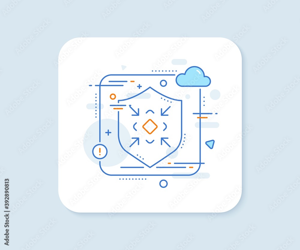 Minimize arrow line icon. Abstract vector button. Small screen symbol. Minimise Navigation sign. Minimize line icon. Protect shield concept. Vector Minimize arrow line icon. Abstract vector button. Small screen symbol. Minimise Navigation sign. Minimize line icon. Protect shield concept. Vector