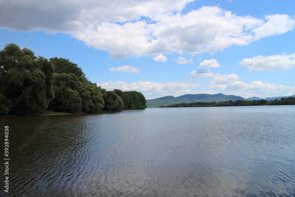 
Confluence of Ipoly river with Danube river near Chlaba village, south Slovakia