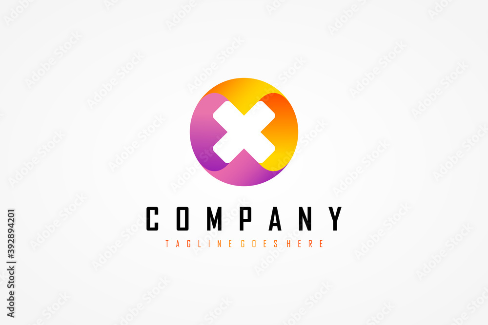 Abstract Initial Letter X Logo. Colorful Motion Circle Shape Origami Style with Negative Space X Letter inside. Flat Vector Logo Design Template Element. Abstract Initial Letter X Logo. Colorful Motion Circle Shape Origami Style with Negative Space X Letter inside. Flat Vector Logo Design Template Element.
