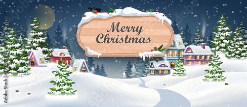 Winter Christmas village