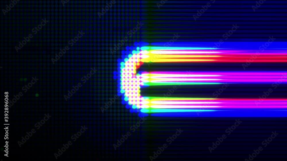 Countdown Motion graphic 10 to 0 with glitch style. Dynamic countdown colorful animation.