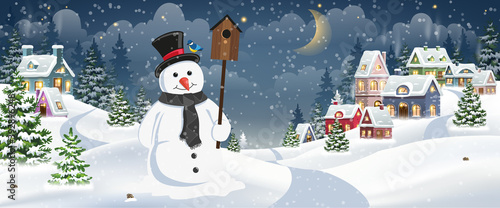 Christmas Eve Winter Background