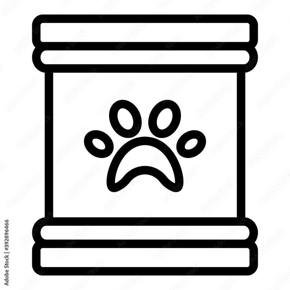 Paw food icon. Outline paw food vector icon for web design isolated on white background Paw food icon. Outline paw food vector icon for web design isolated on white background