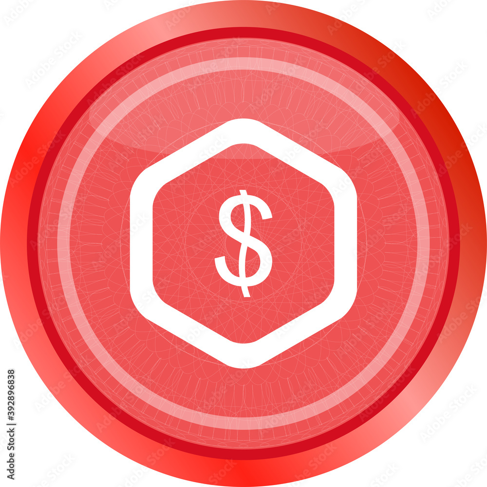 web icon cloud with dollars money sign button