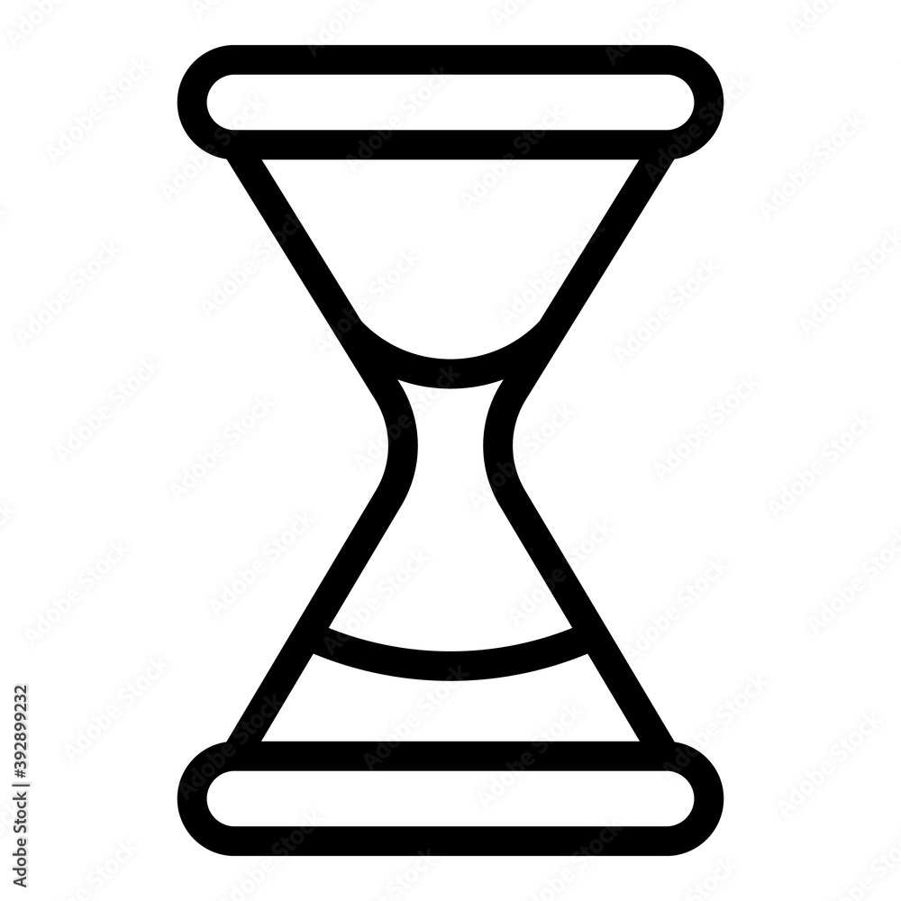 Sand clock icon. Outline sand clock vector icon for web design isolated on white background Sand clock icon. Outline sand clock vector icon for web design isolated on white background