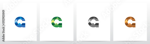 Terrain Landscape On Letter Logo Design G