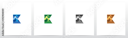 Terrain Landscape On Letter Logo Design K