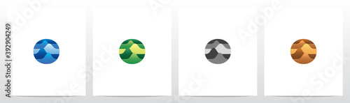Terrain Landscape On Letter Logo Design O