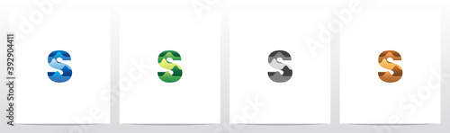Terrain Landscape On Letter Logo Design S
