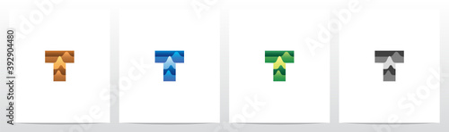 Terrain Landscape On Letter Logo Design T