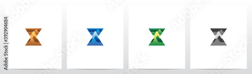 Terrain Landscape On Letter Logo Design X