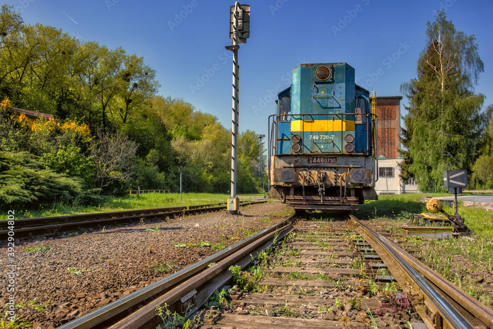 Fototapeta premium train on the railway