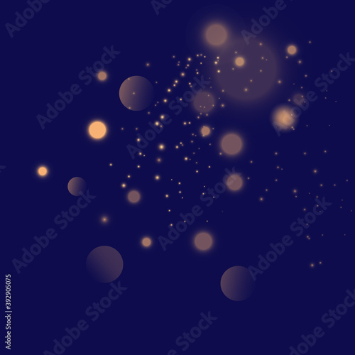 Bokeh lights effect isolated on transparent background.