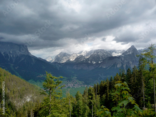 Mountain hiking tour to Daniel mountain in Tyrol, Austria