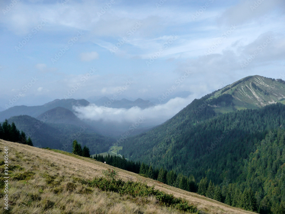 Hiking tour Ross- and Buchstein mountain, Tegernsee, Bavaria, Germany