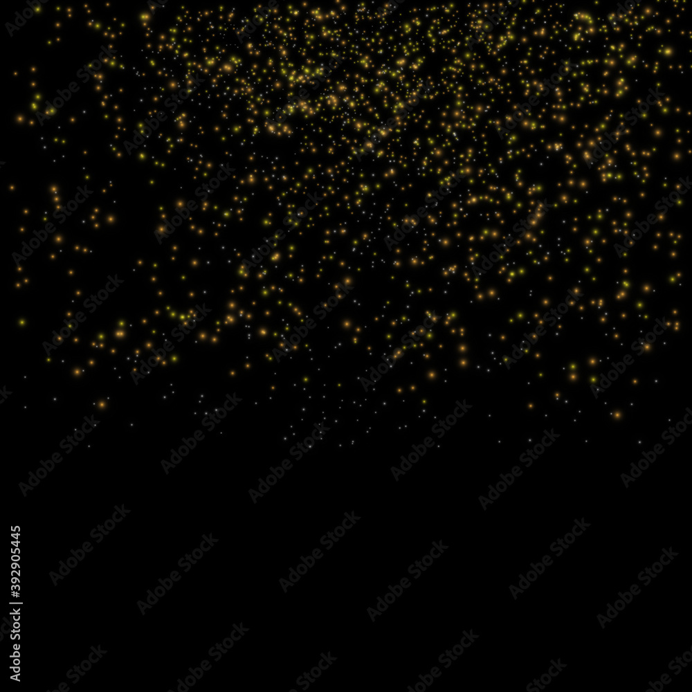Vector eps 10 gold particles. Glowing yellow bokeh circles, sparkling golden dust abstract gold luxury background decoration Vector eps 10 gold particles. Glowing yellow bokeh circles, sparkling golden dust abstract gold luxury background decoration