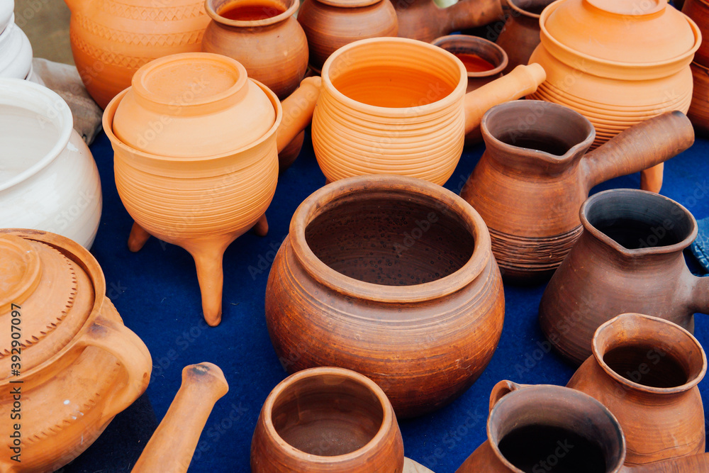 lots of pottery for cooking as a background lots of pottery for cooking as a background