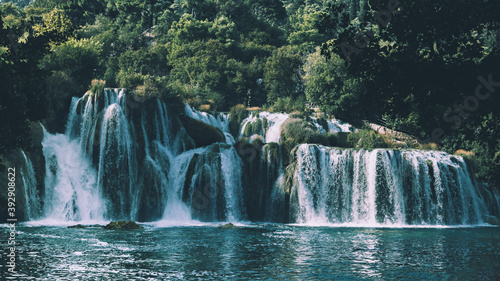 Waterfalls at Krka Park in Croatia