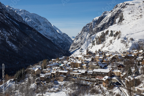 French Alpine Village of La Grave in Winter
