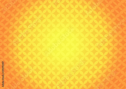 Vector : Abstract circles on orange and yellow background