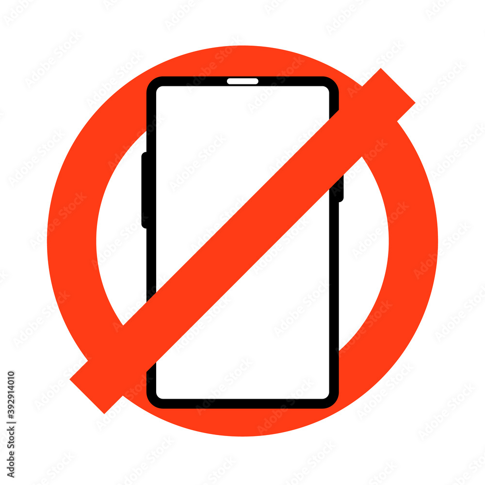 Phone stop sign. Clipart image. Phone stop sign. Clipart image.