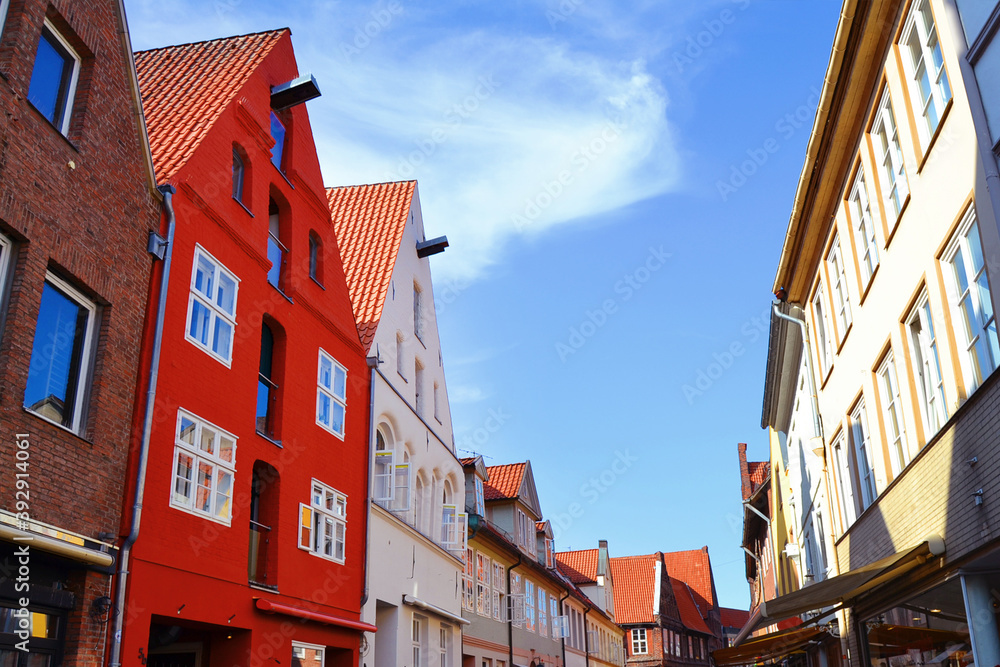 Old buildings in Luneburg, Germany.