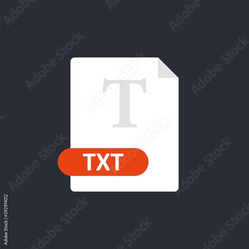 Txt file icon. Text Format file icon. Vector