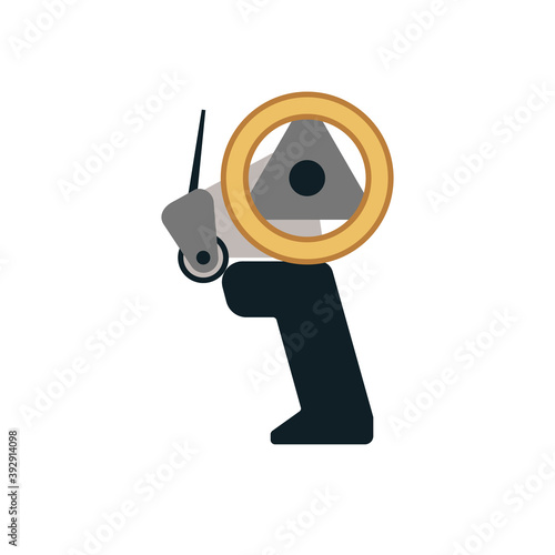 Packing tape dispenser icon. Clipart image isolated on white background.