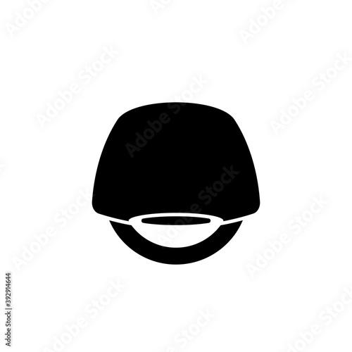 Electric unicycle silhouette icon. Clipart image isolated on white background.