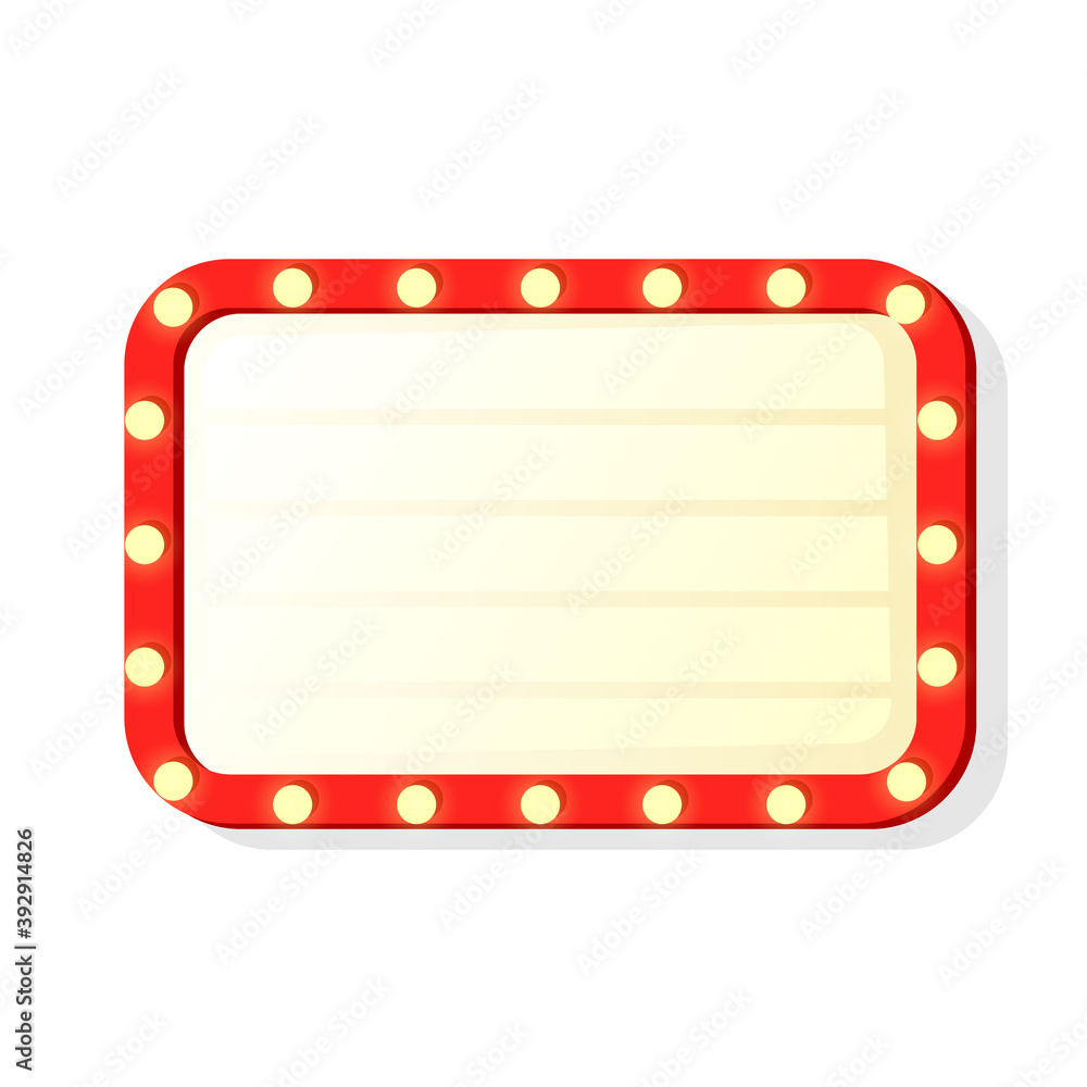 Marquee light border icon. Clipart image isolated on white background.