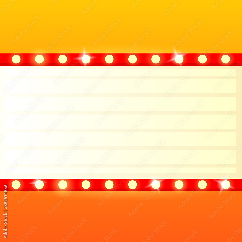 Marquee light frame. Clipart image Stock Vector | Adobe Stock