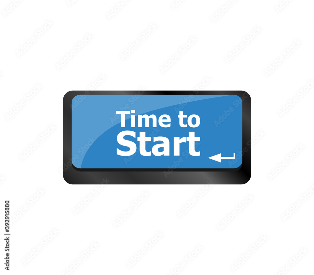 Time to start text button on keyboard keys Time to start text button on keyboard keys