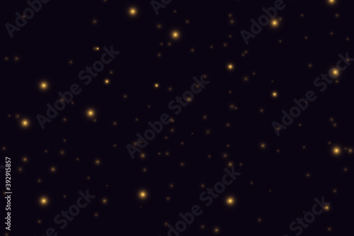 Abstract gold bokeh with black background © Alesya
