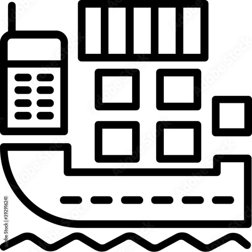
Line vector icon of a ship broker 
