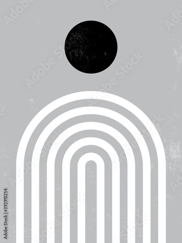 Modern Poster Art for print . Abstract Wall Art. Digital Interior Decoration Art. Vector with grunge texture