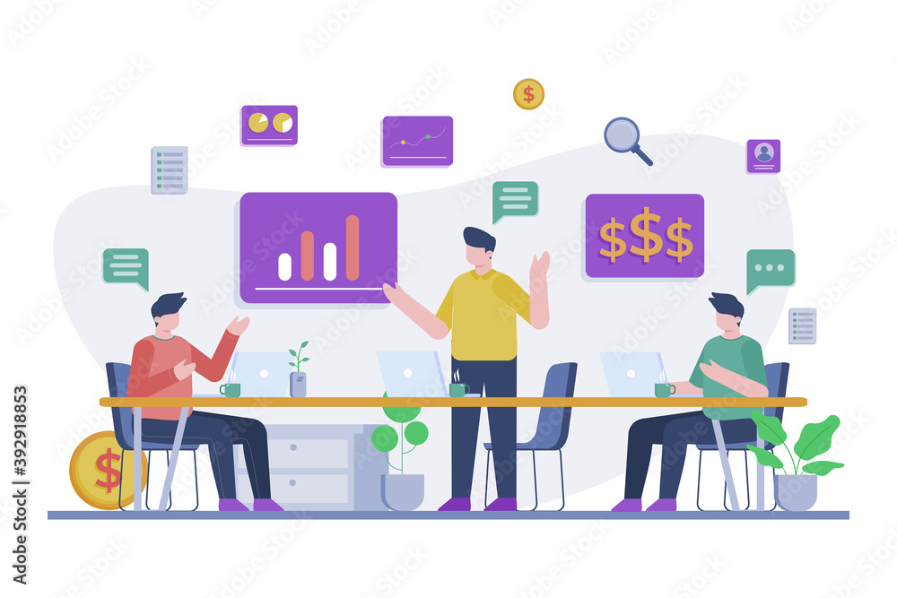 business people in workplace meeting with client business people in workplace meeting with client