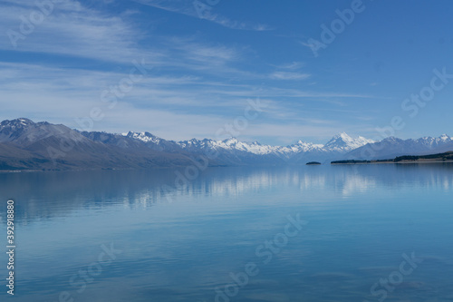 Lake Pukaki mountain reflections