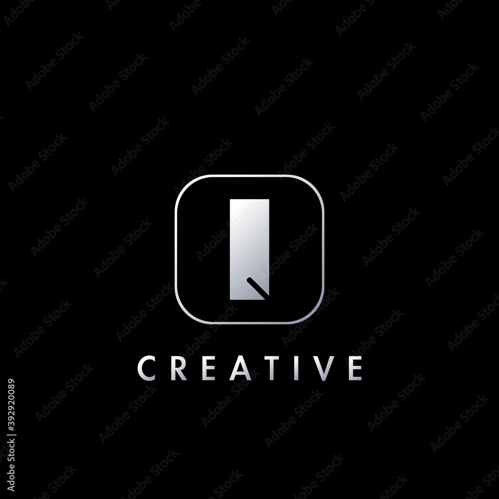 Simple Negative Space Initial Letter Q Logo Icon Vector Design Simple Negative Space Initial Letter Q Logo Icon Vector Design