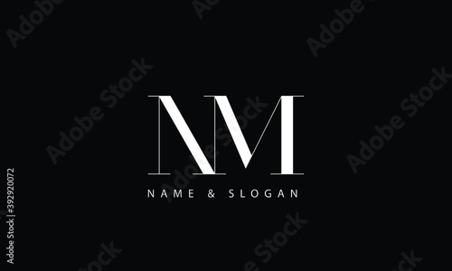 MN, NM, M, N abstract letters logo monogram photo