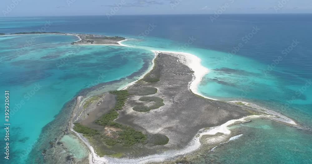 Los Roques venezuela, Aerial View dolly in Cayo de agua, Amazing isolated tropical island. Los Roques venezuela, Aerial View dolly in Cayo de agua, Amazing isolated tropical island.