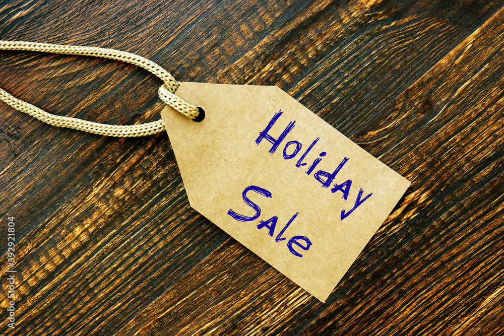 Φωτογραφία Financial concept about Holiday Sale with inscription on the page