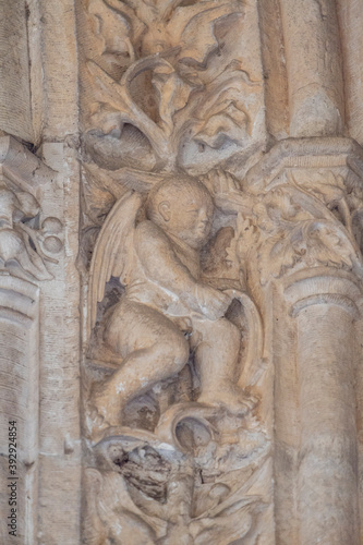 querubin desnudo, claustro del Monasterio de San Juan de los Reyes, Toledo, Castilla-La Mancha, Spain