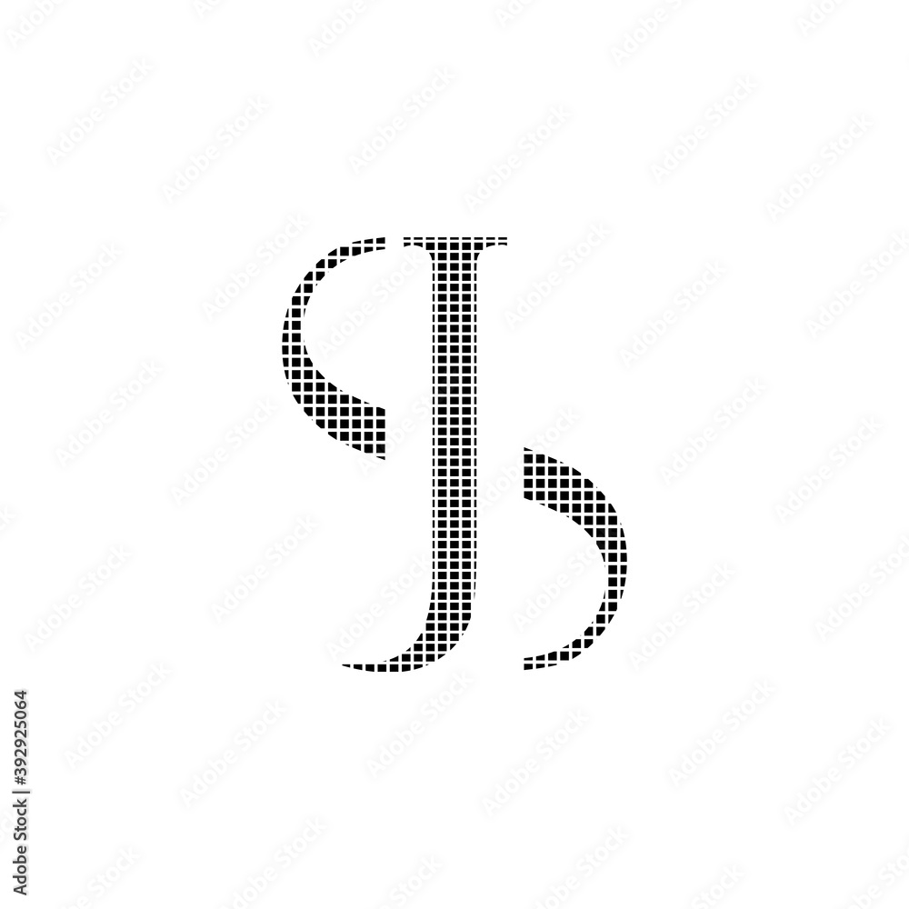 J S , SJ Logo Design With Multiple Square. Artistic Elegant Black and White Lines Icon on white background Vector Illustration. J S , SJ Logo Design With Multiple Square. Artistic Elegant Black and White Lines Icon on white background Vector Illustration.